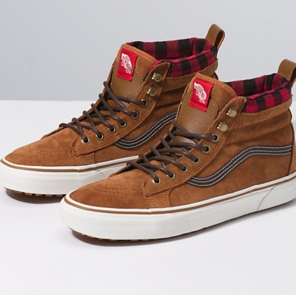 plaid vans high tops